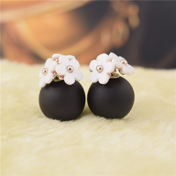 Personality Flower Double Stud Earrings